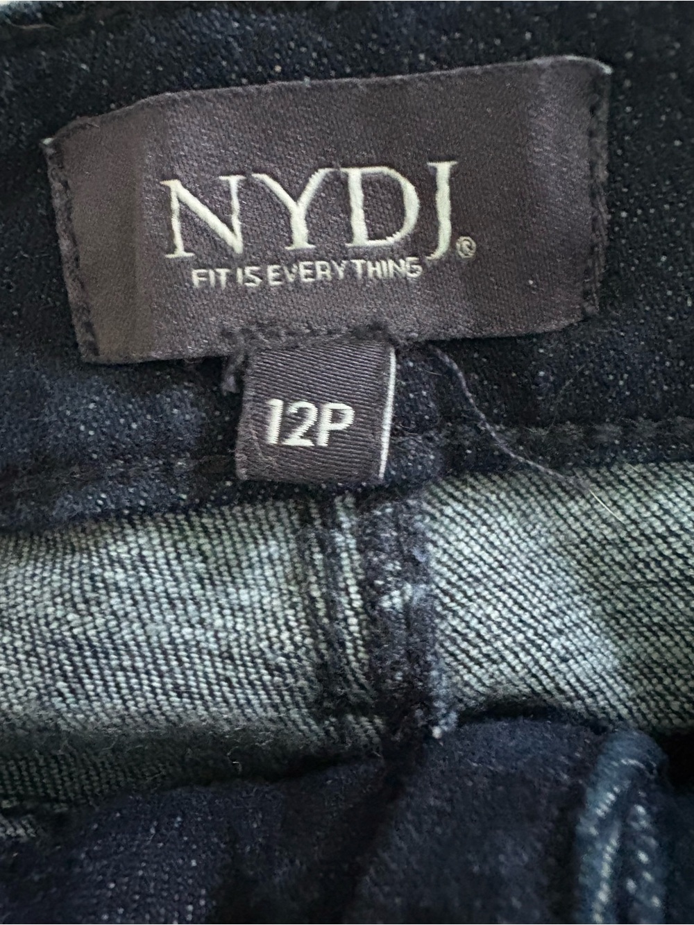 NYDJ Dark Navy with lighter embellishments Denim Jeans